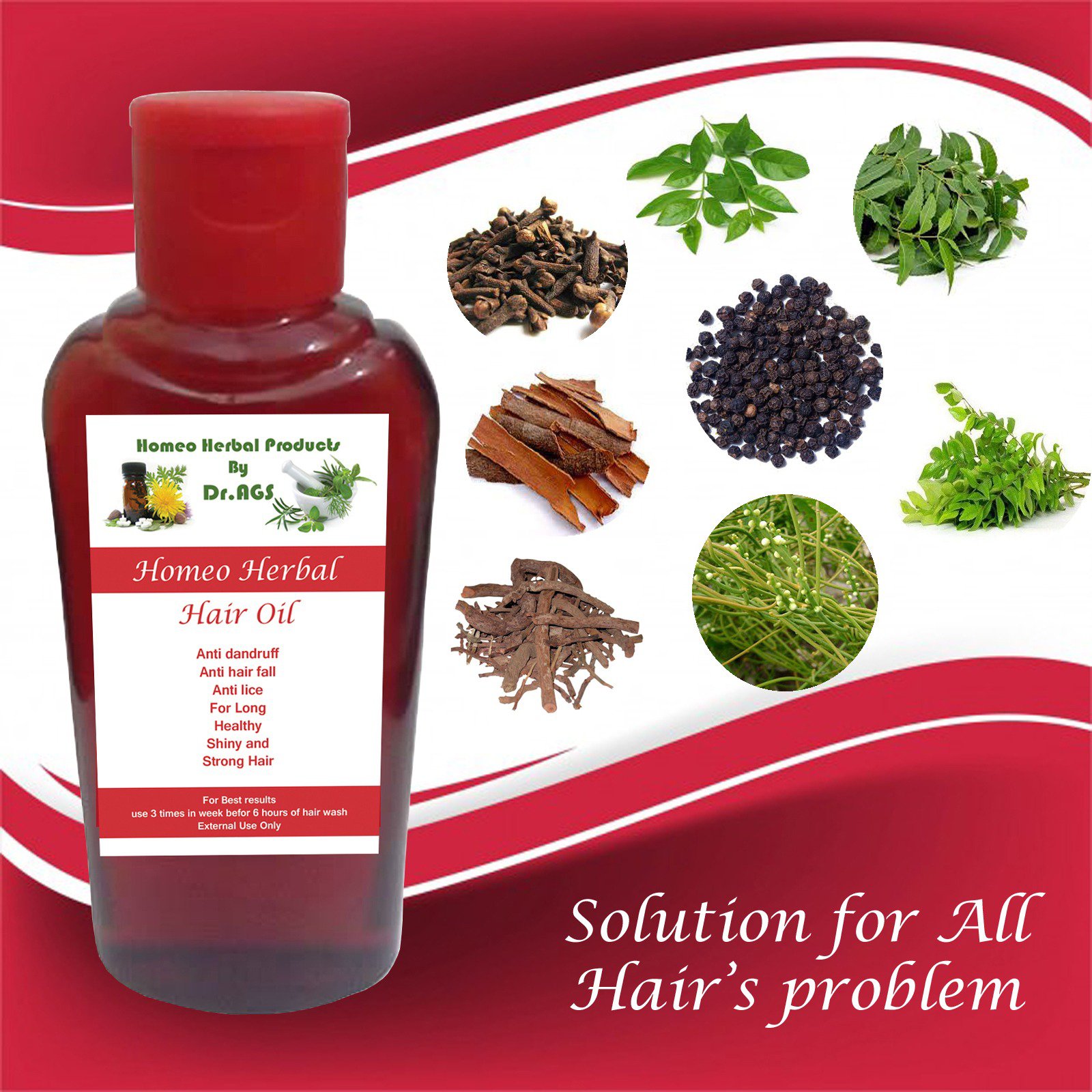 Hair Oil By Dr.AGS 100 ml – Dr.AGS